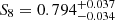 $ {S}_8 = 0.794^{+0.037}_{-0.034} $