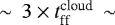 $\sim\,3\times t_{\textrm{ff}}^{\textrm{cloud}}\,\sim \,$