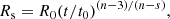 $$ \begin{aligned} R_{\rm s} = R_0 (t/t_0)^{(n-3)/(n-s)}, \end{aligned} $$