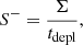 $$ \begin{aligned} S^- = \frac{\Sigma }{t_{\rm depl}}, \end{aligned} $$