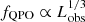 $ f_{\mathrm{QPO}} \propto L_{\mathrm{obs}}^{1/3} $