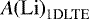 $A{\rm(Li)}_{\textrm{1DLTE}}$