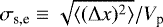 $\sigma_{\textrm{s,e}} \equiv \sqrt{\langle (\Delta x)^{2} \rangle}/V_{\textrm{p}}$