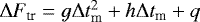 $\Delta F_{\textrm{tr}}=g \Delta t_{\textrm{m}}^{2} &#x002B; h \Delta t_{\textrm{m}} &#x002B; q$