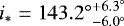 $i_{*}\;{=}\;{143.2^{\circ}}^{&#x002B;{6.3}^{\circ}}_{-{6.0^{\circ}}}$