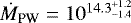 $\dot{{M}}_{\textrm{PW}}=10^{14.3^{&#x002B;1.2}_{-1.4}}$