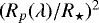 $(R_p(\lambda)/R_{\star})^2$