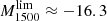 $ M_{\mathrm{1500}}^{\mathrm{lim}}\approx-16.3 $