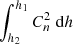 $ \int_{h_2}^{h_1} C_n^2 \; {\rm d}h $