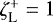 $\zeta_{\textrm{L}}^{&#x002B;} = 1$