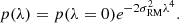 $$ \begin{aligned} p(\lambda )=p(\lambda =0)e^{-2 \sigma _{\rm RM}^2 \lambda ^4}. \end{aligned} $$