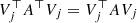 $ V_j^\top A^\top V_j = V_j^\top A V_j $