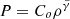 $ P=C_o\rho^{\tilde{\gamma}} $