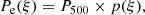 $$ \begin{aligned} P_{\mathrm{e} }(\xi ) = P_{500}\times p(\xi ), \end{aligned} $$