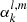 $ \alpha_k^{l,m} $
