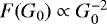 $F(G_0) \propto G_0^{-2}$