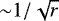 ${\sim} 1/\sqrt{r}$