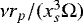 $\nu r_p/(x_s^3 \Omega)$