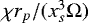 $\chi r_p/(x_s^3 \Omega)$