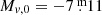 $ M_{v,0} = -7{{\overset{\text{ m}}{.}}}11 $