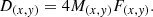 $$ \begin{aligned} D_{(x,y)}=4M_{(x,y)}F_{(x,y)} . \end{aligned} $$
