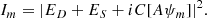 $$ \begin{aligned} I_m=|E_{D}+E_{S}+iC[A\psi _m]|^2. \end{aligned} $$