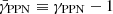 $ \bar\gamma_{\mathrm{PPN}} \equiv \gamma_{\mathrm{PPN}} - 1 $