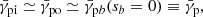 $$ \begin{aligned}&\bar{\gamma }_{\rm pi} \simeq \bar{\gamma }_{\rm po} \simeq \bar{\gamma }_{\mathrm{p}b}(s_{b} = 0) \equiv \bar{\gamma }_{\rm p}, \end{aligned} $$
