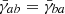 $ \bar\gamma_{ab} = \bar\gamma_{ba} $