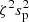 $ \zeta^2 s_{\rm p}^2 $