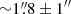 $ {\sim}1{{\overset{\prime\prime}{.}}}8\pm1^{{\prime\prime}} $