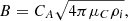 $$ \begin{aligned} B=C_{A}\sqrt{4\pi \mu _{C}\rho _i}, \end{aligned} $$