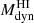 $ M_{\mathrm{dyn}}^{\mathrm{H}\textsc{\rm I}} $