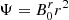 $ \Psi = B_0^r r^2 $