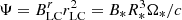 $ \Psi = B_\mathrm{LC}^r r_\mathrm{LC}^2=B_* R_*^3 \Omega_*/c $