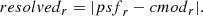 $$ \begin{aligned} {resolved}_r = | {psf}_r - {cmod}_r | . \end{aligned} $$