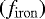 $\left(f_{\mathrm{iron}}\right)$
