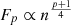 $ F_p \propto n^{\frac{p+1}{4}} $