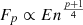 $ F_p \propto E n^{\frac{p+1}{4}} $