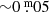 $ {\sim}0{{\overset{\text{ m}}{.}}}05 $