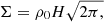 $ \Sigma = \rho_0 H \sqrt{2\pi,} $