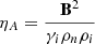 $$ \begin{aligned} \eta _A=\dfrac{\mathbf{B }^2}{\gamma _i \rho _n \rho _i} \end{aligned} $$