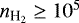 $n_{\textrm{H}_2} \geq 10^{5}$