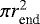 $\pi r_{\textrm{end}}^2$