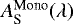 $A^{\textrm{Mono}}_{\textrm{S}}(\lambda)$