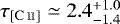 $\tau_{\mathrm{[C\,\textsc{ii}]}} \simeq 2.4^{&#x002B;1.0}_{-1.4}$