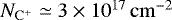 $N_{\mathrm{C}^&#x002B;}\simeq 3 \times 10^{17}\,\mathrm{cm}^{-2}$