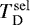 $T^{\mathrm{sel}}_{\mathrm {D}}$