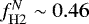$f^N_{\mathrm {H2}} \sim 0.46$