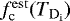 $f^{\mathrm{est}}_{\textrm{c}}(T_{\mathrm {D_i}})$